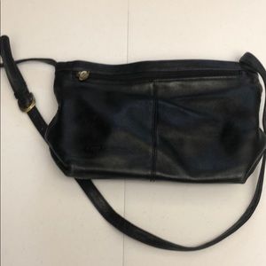 Stone Mountain Black Leather Purse- 2 main pockets